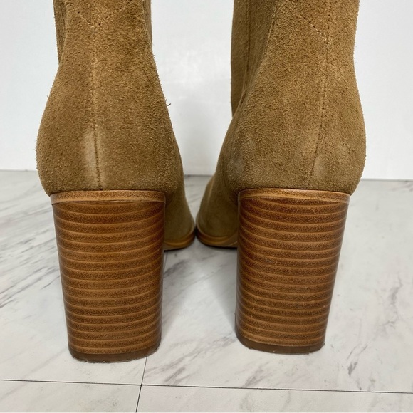 Marc Fisher Oshay Tan / Light Brown Suede Bootie 9M - Picture 4 of 14